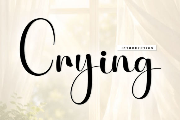 Crying: A Script Font for Artisan Branding