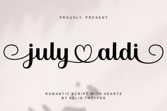 July Aldi: The Romantic Script Font for Elegant Branding