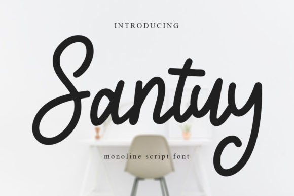 Santuy: Crafting Elegance with Monoline Script Font