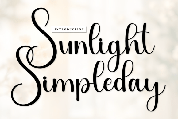 Sunlight Simpleday: Crafting Warmth with Rhythmic Script Typography