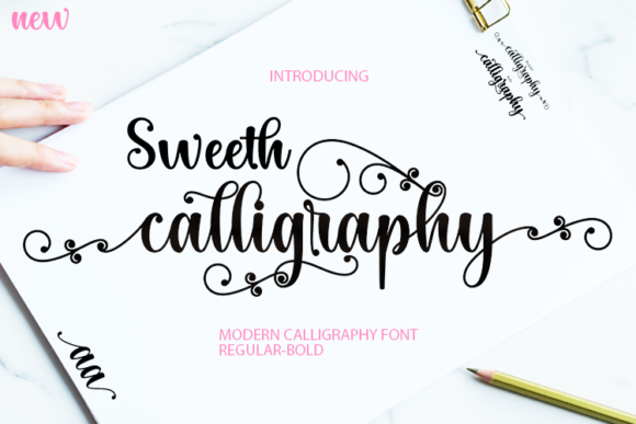 Sweeth Calligraphy: Modern Script for Elegant Designs