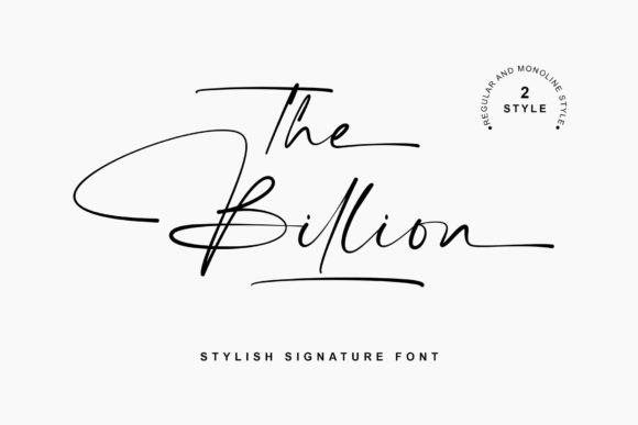 The Billion: A Modern Script Font for Designers
